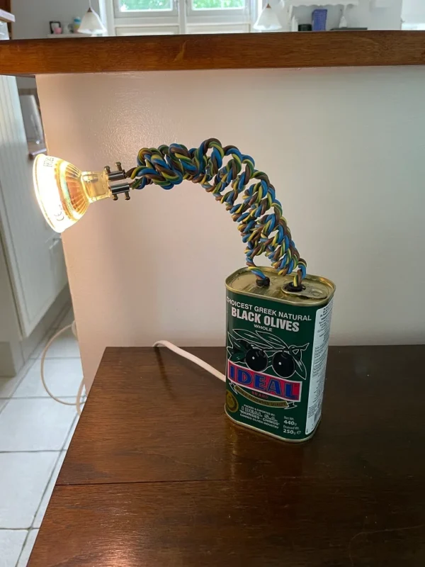Lampe af dåse - med spot - Billede 2